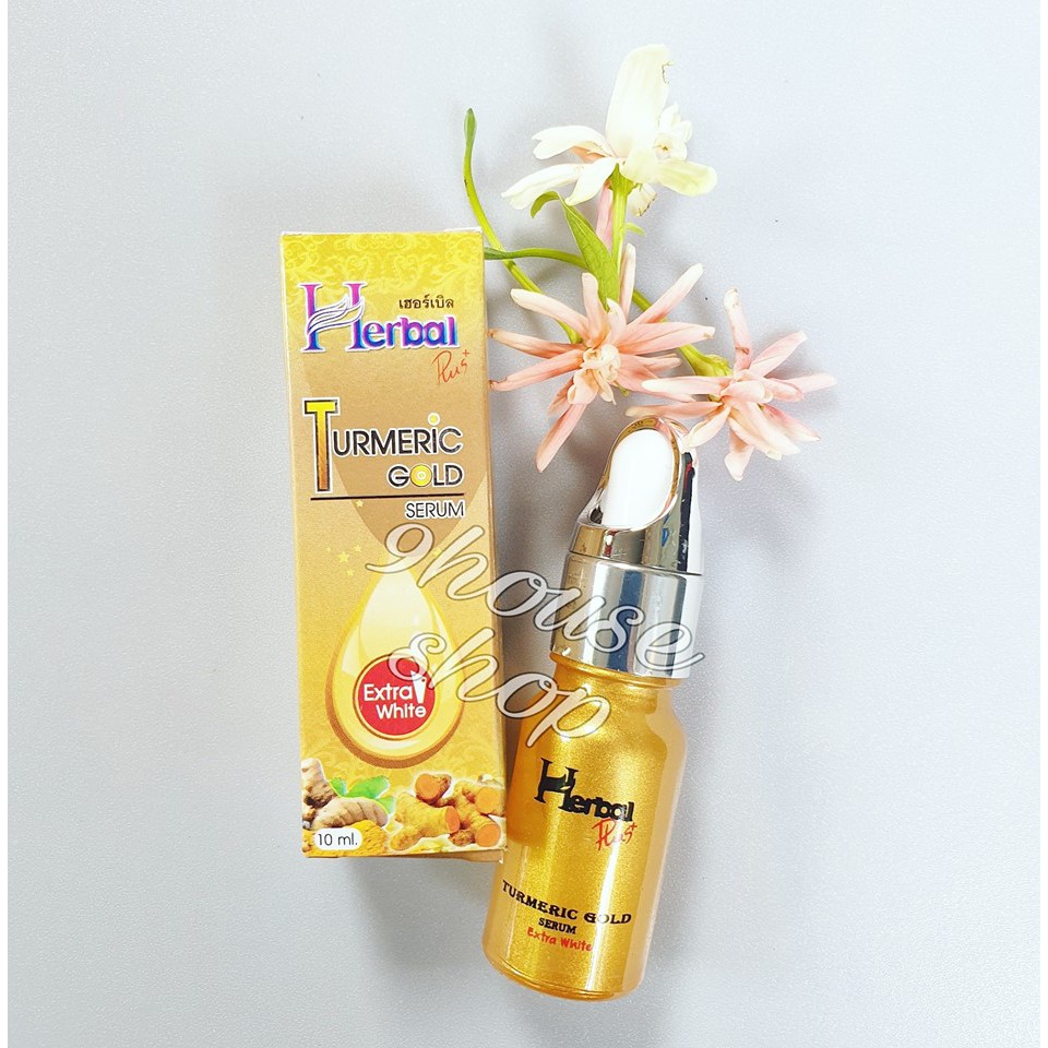 (Hộp VÀNG) 01 Chai Serum Nghệ VÀNG HERBAL TURMERIC GOLD THÁI LAN 10ml