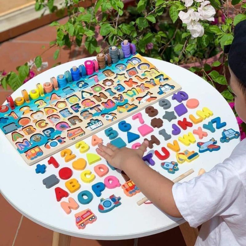 Bộ đồ chơi đa năng câu cá 6in1 bằng gỗ