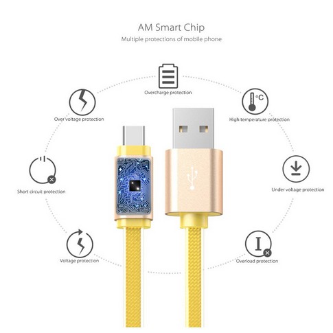Cáp Sạc Hoco UPL12 Micro 1m2 - Có Đèn Báo Tự Động Ngắt Khi Đầy