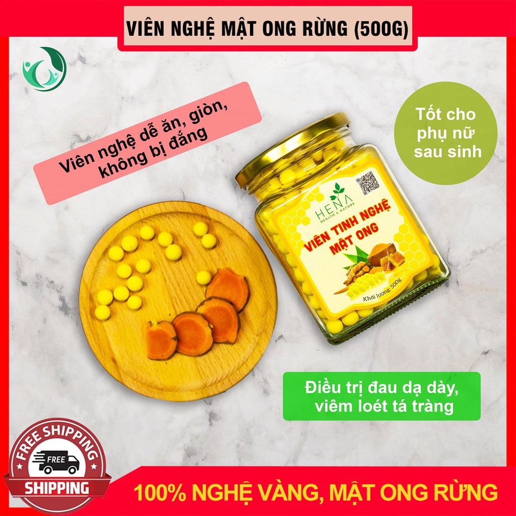 [HENA] Viên Nghệ Mật Ong Rừng 500g , Nghệ Viên Mật Ong Dùng Tốt Với, Tinh bột nghệ, Mầm Đậu Nành, Ngũ Côc Tăng Cân HENA | WebRaoVat - webraovat.net.vn