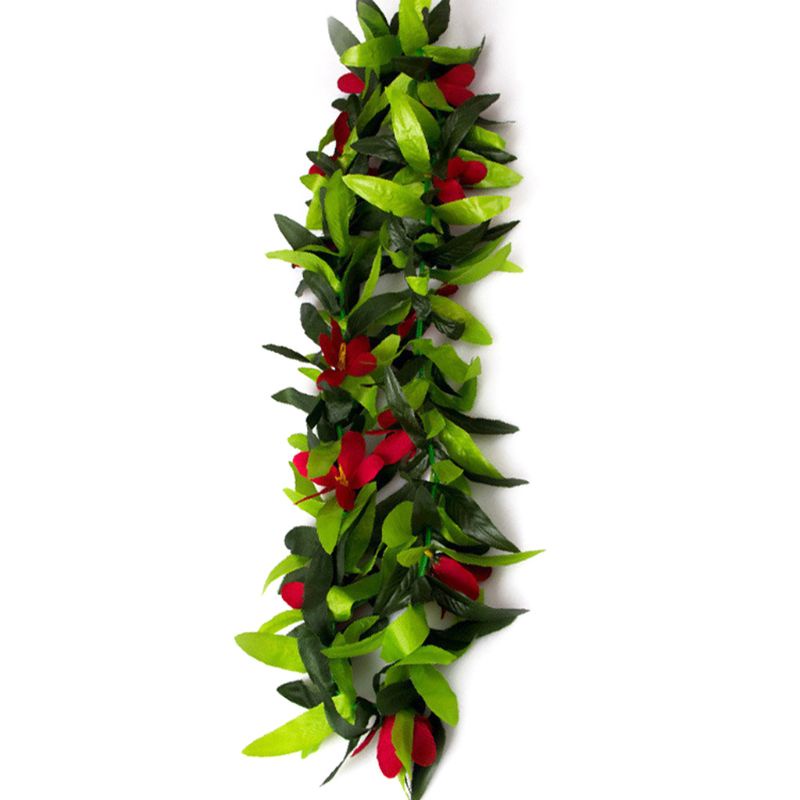 Aoto Vòng Cổ Bãi Biển Vòng Hoa Lá Đầy Màu Sắc Hawaiian Trang Trí Cho Bữa Tiệc