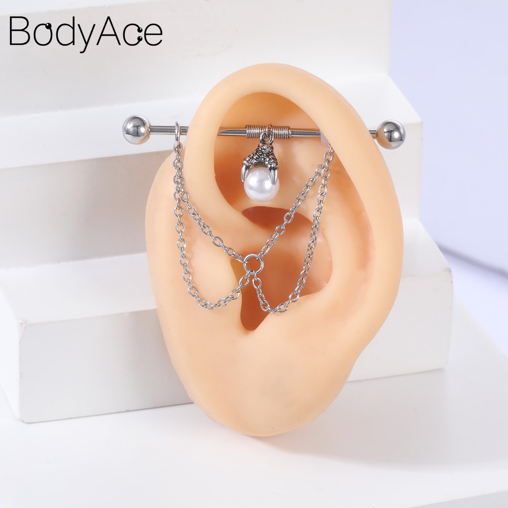 1 Khuyên Xỏ Cơ Thể Bằng Thép Không Gỉ Cá Tính