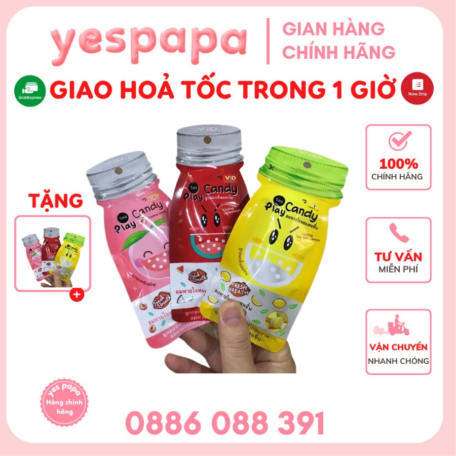 Kẹo the vị trái cây Sakura Playmore Nhập khẩu chính hãng Thái Lan ăn vặt đồ ăn vặt