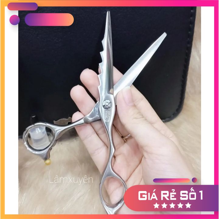 Kéo cắt tóc OHKA SAKURA JAPAN STEEL MX 02_60 + bao da đựng kéo + 1 lược  Chất liệu thép siêu bền  _ siêu bén