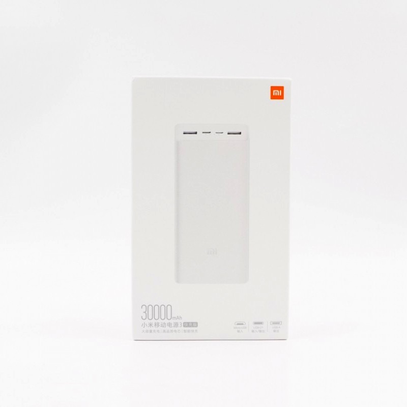 Sạc dự phòng polymer Xiaomi Gen 3 30000mAh PB3018ZM - hỗ trợ 3 cổng sạc nhanh lên đến 18W (bạc)