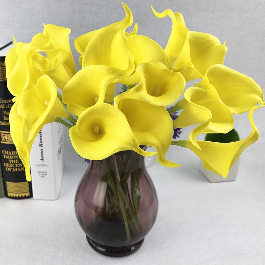 HOA RUM CALLA LILY Gốc Nam Phi - Hoa Giả PU Cao Cấp, Decor trang trí nhà cửa đẹp, phòng ốc siêu xinh