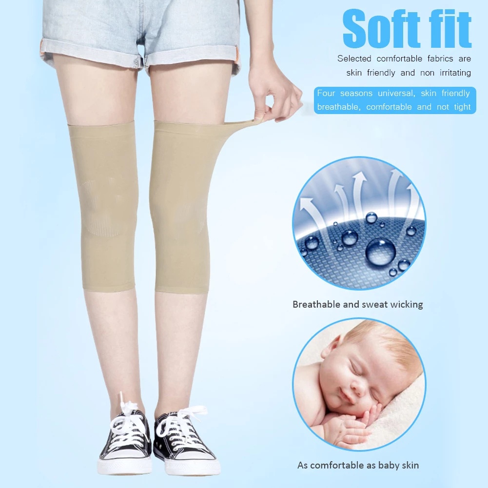 1 Cặp Đệm Bảo Vệ Đầu Gối Bằng Cotton Chống Ẩm Thoáng Khí