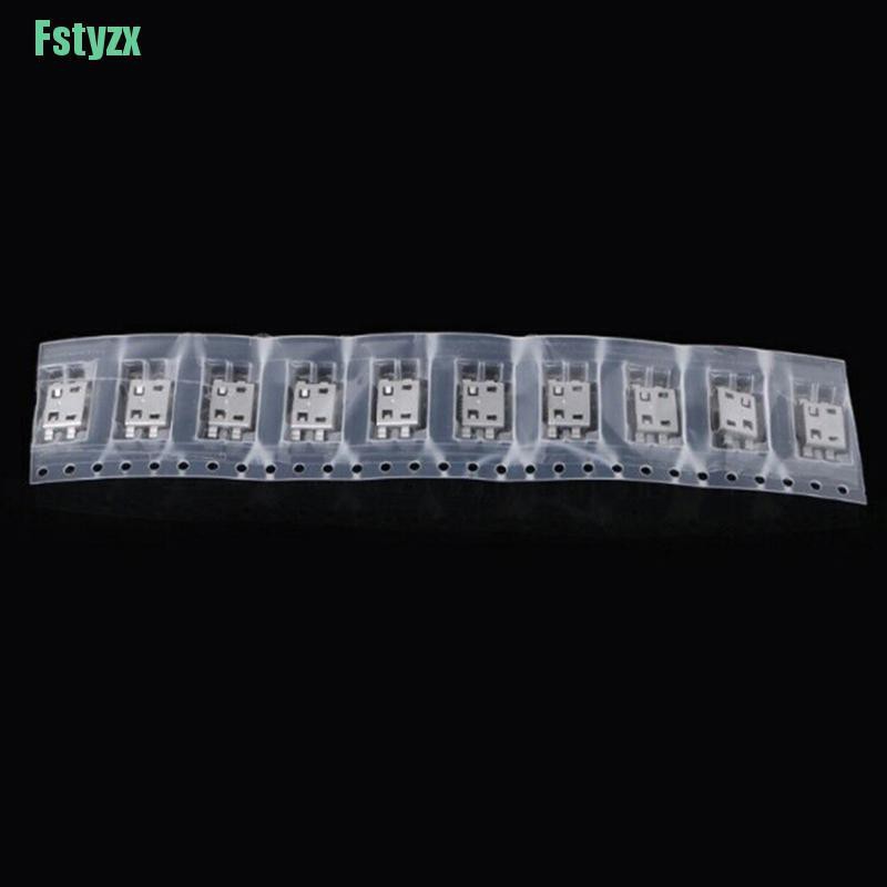 fstyzx 10 Pcs type B micro usb 5 pin female charger mount jack connector port socket