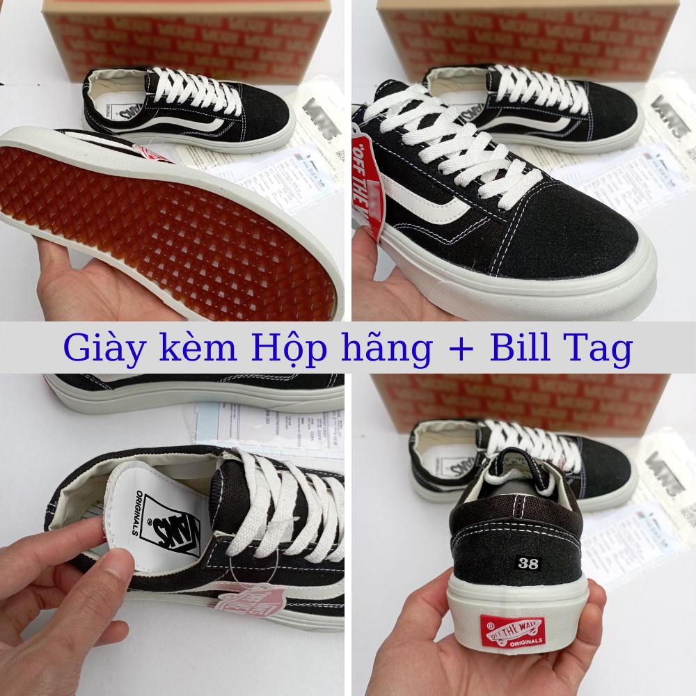 [Kèm Hộp + Bill] Giày Vans Caro Lười, Giày Thể Thao Vans Old Skool Đen, Giày Af1 Trắng Nam Nữ Full Box Bill Hot Nhất