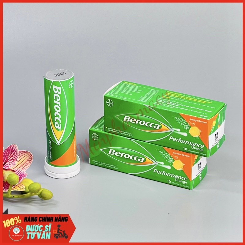 Viên sủi BEROCCA PERFORMANCE  Bayer Tăng cường chuyển hoá và Sức đề kháng tuýp 10viên- Minpharmacy