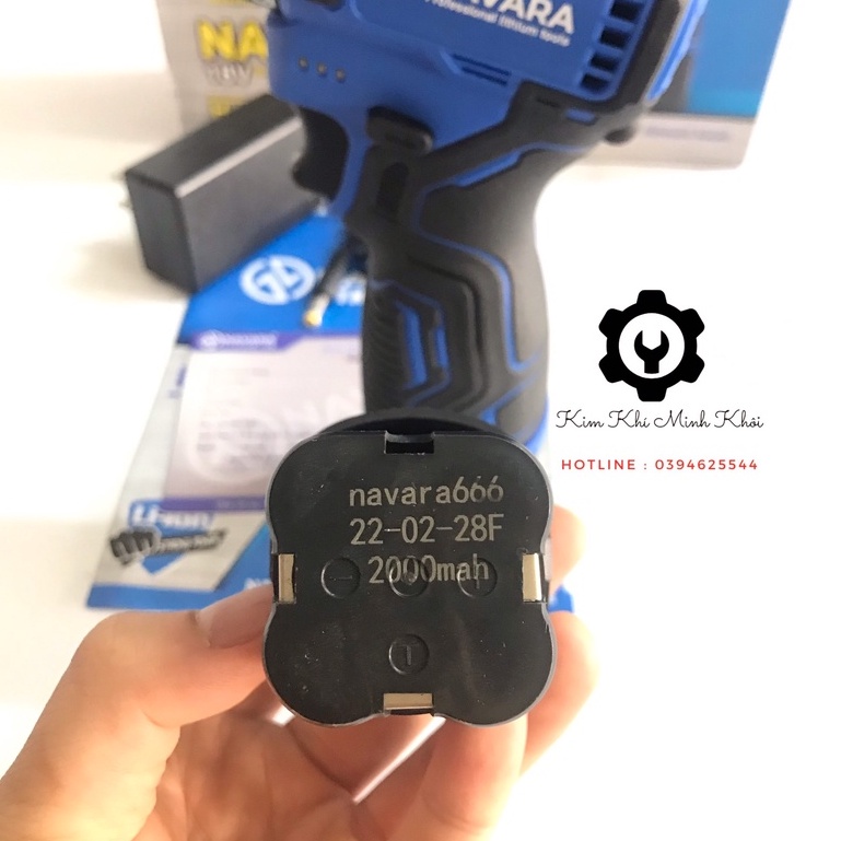 Máy khoan pin cầm tay không chổi than Navara 18V NVR-7001| Hàng chính hãng, bảo hành 12 tháng
