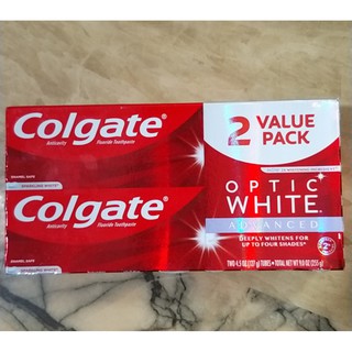 KEM ĐÁNH RĂNG COLGATE OPTIC WHITE ADVANCED CỦA MỸ sét 2 tuýp 180g