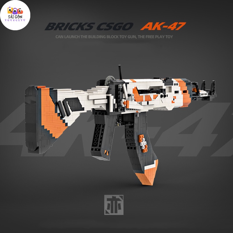 Đồ Chơi Lắp Ráp Mô Hình CSGO Súng AK47 Asiimov Phóng Thun 1200+ PCS - Bản Thiết Kế Tiêu Chuẩn Của Kevin183