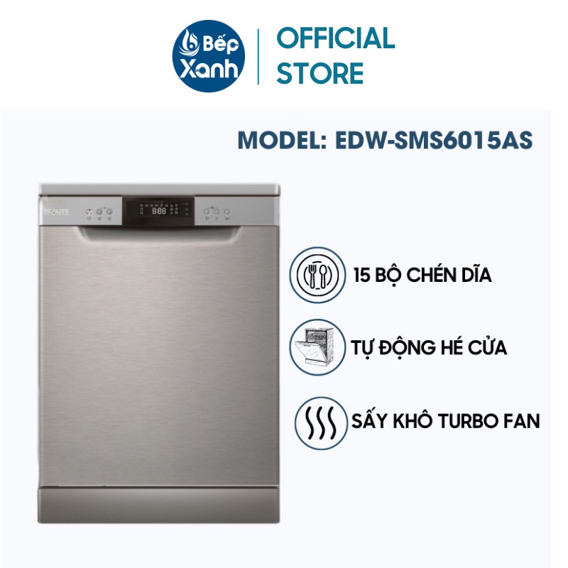 [FREESHIP HCM] Máy Rửa Chén Độc Lập Ecalite EDW-SMS6015AS - Màu Bạc