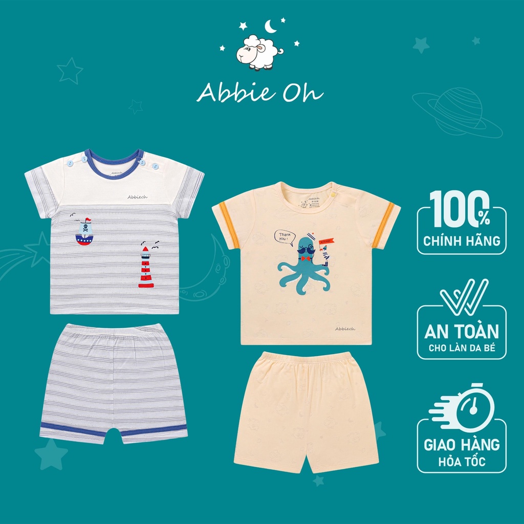 Bộ quần áo cộc tay cho bé ABBIEOH | 0-3 Tuổi BO432 BO424