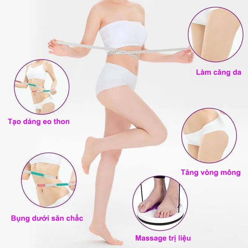 Bàn xoay eo 360 độ tập thể dục giảm cân tại nhà tiện lợi - Đĩa xoay eo massage tan mỡ bụng kèm dây rút