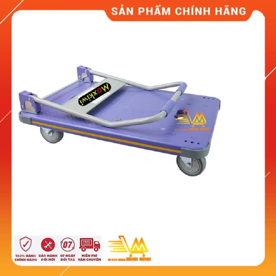 [BH 12th- Hàng Cao Cấp] Xe Đẩy Hàng 150 kg, Xe Đẩy Hàng 4 Bánh Maxkiwi - Êm Siêu Bền, Nhẹ Cam Kết 3-5 Năm Không Hỏng