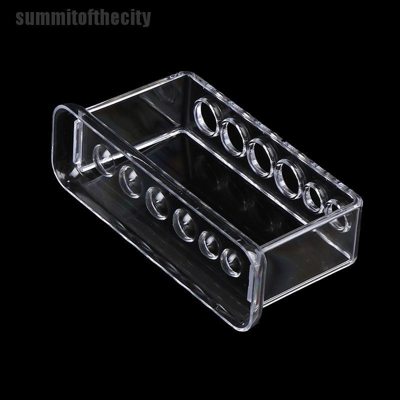 Giá đỡ ống nghiệm 6 lỗ bằng nhựa trong suốt tiện lợi dành cho phòng khoa học