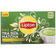 Trà sữa matcha 3 in 1 hiệu Lipton 8 túi 17g 136g