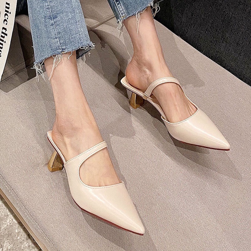 Dép cao gót XIELUAIZTA mũi nhọn phong cách Hàn Quốc thanh lịch dành cho nữ