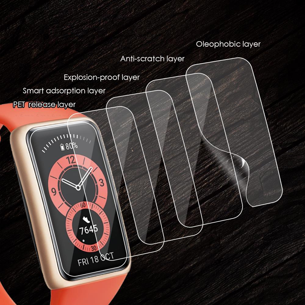 Miếng Dán Hydrogel Mềm Trong Suốt Bảo Vệ Màn Hình Đồng Hồ Thông Minh Huawei Talkand B5 Band 6 Honor 5 4 3