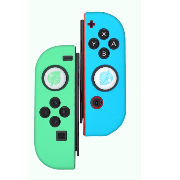 Lammcou Soft Silicone Case compatible with Nintendo Switch Cover Joycon Case + Joystick Caps