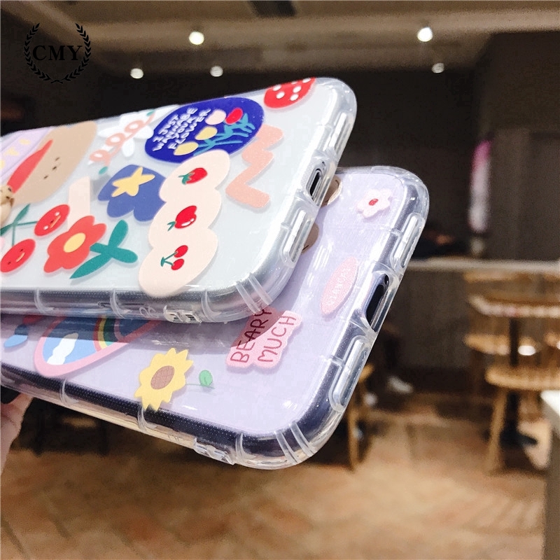 Ốp điện thoại họa tiết gấu đáng yêu cho iPhone11/11 Pro 11 Pro Max X XR XS XS MAX 6 7 8 Plus SE