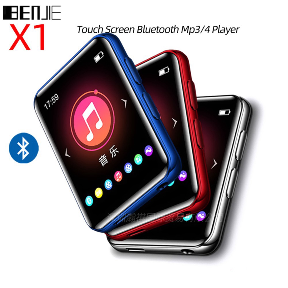 Máy Nghe Nhạc Mp3 Bluetooth Benjie X1 Màn Hình Cảm Ứng 8gb Và Phụ Kiện