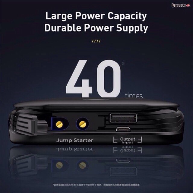 Bộ kích nguồn kiêm sạc dự phòng dùng xe ô tô Baseus Super Energy Car（8000mAh, 5V/2.4A Power Bank, 12V)