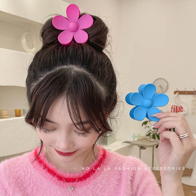 Kẹp Tóc Hình Hoa Mini Màu Xanh Lá Thời Trang Cho Nữ