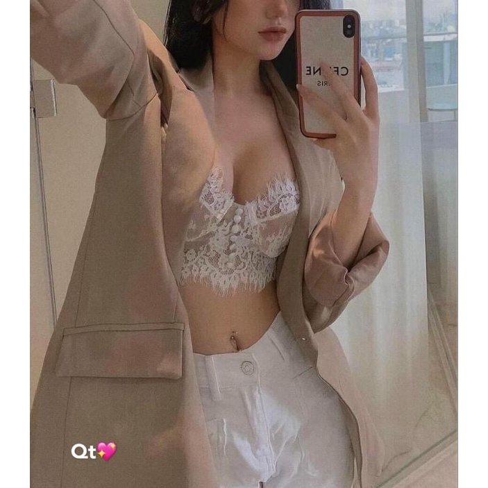 Áo bra ren khuy bọc