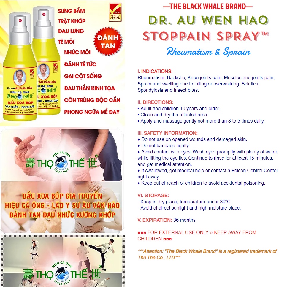 Set 06 chai Dầu xoa bóp Thọ Thế  - Hiệu Cá Ông - Chính hãng