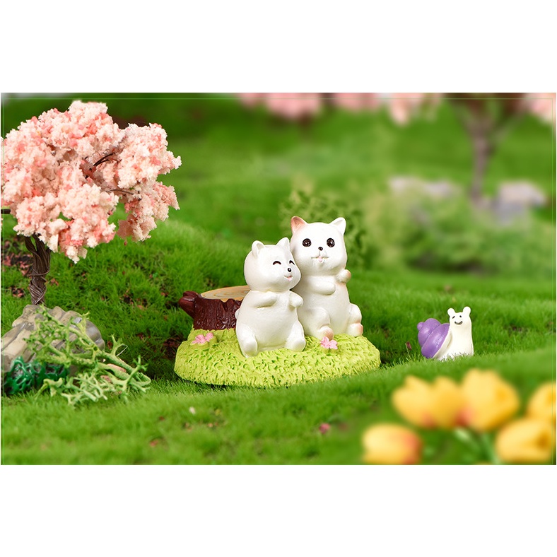 Mẫu mô hình tiểu cảnh dựng sẵn Xuân Hạ Thu Đông cho các bạn trang trí bonsai, DIY