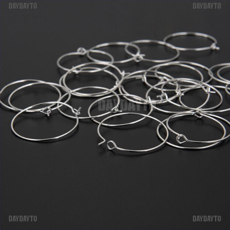 Set 100 Khuyên Tai Mạ Vàng / Bạc Hình Ly Rượu Vang Độc Đáo