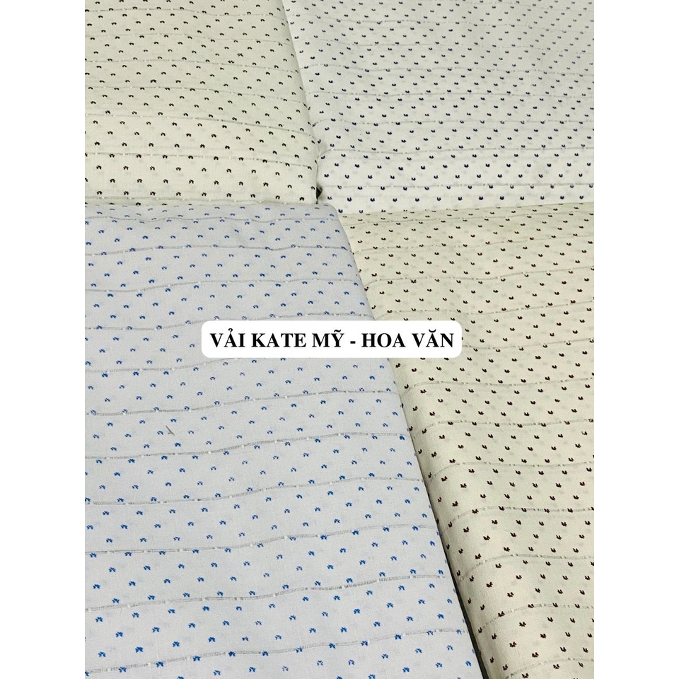 VẢI KATE MỸ - HOA VĂN (KHỔ 1M2) -DÒNG VẢI CÔNG SỞ