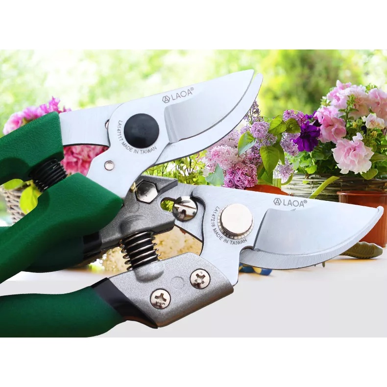 Kéo làm vườn, cắt tỉa cành cây LAOA, thép hợp kim SK5 chất lượng cao, hàng chính hãng