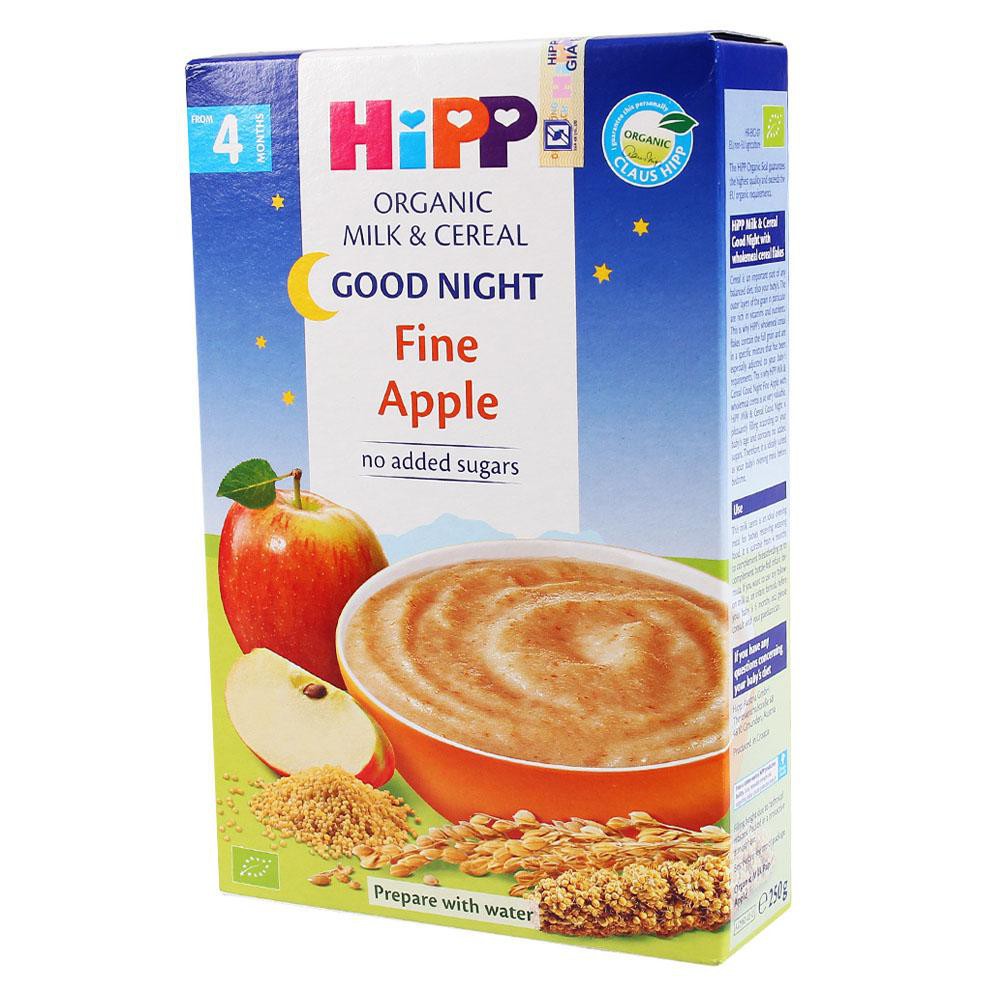 Bột ăn dặm HiPP 250g chúc ngủ ngon dinh dưỡng sữa táo tây