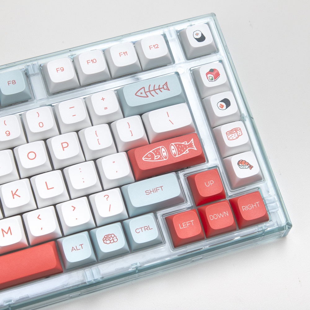 140 phím Salmon Keycaps XDA Profile PBT Dye Phụ Bàn phím cơ học Keycap