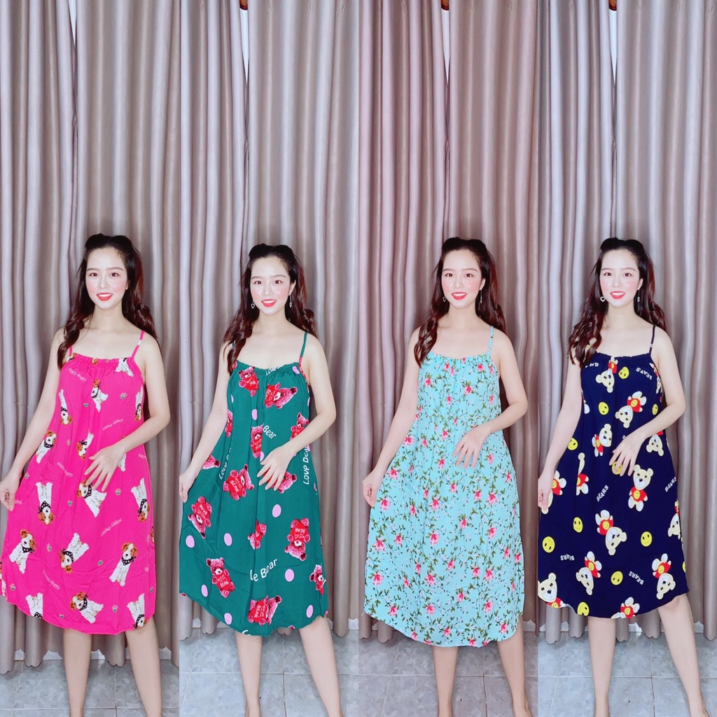 Đầm ngủ Tole Lanh, Đồ bộ nữ mặc nhà GIGISHOP