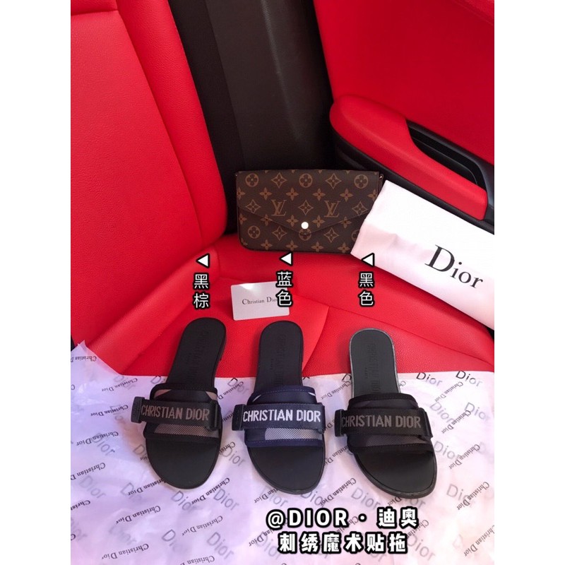 Dép thời trang nữ Dior CD da thật cao cấp mẫu mới 2021