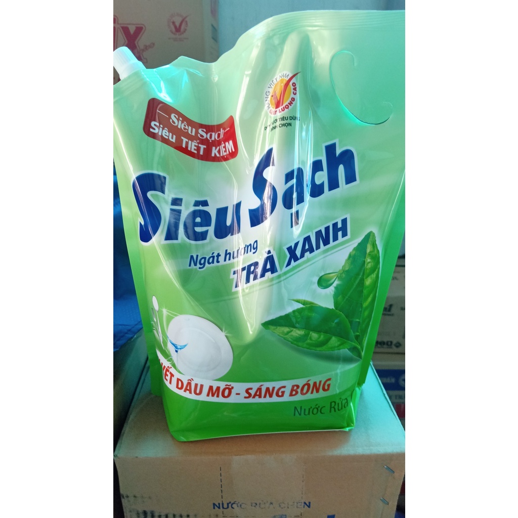 Nước Rửa Chén LIX Hương Trà Xanh túi 3,5kg