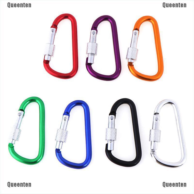 2 vòng móc leo núi hình chữ D bằng nhôm (màu sắc ngẫu nhiên)