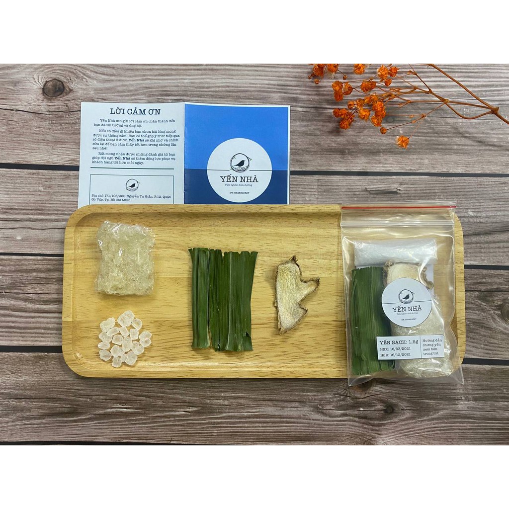 Yến sào gừng lá dứa yến sợi nhỏ (vị cay gừng giúp hấp thụ yến tốt hơn) | BigBuy360 - bigbuy360.vn