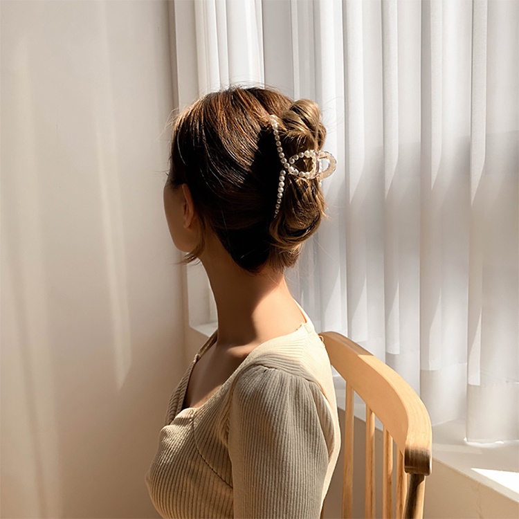 Kẹp Tóc Đính Ngọc Trai Phong Cách vintage Thanh Lịch Cho Nữ