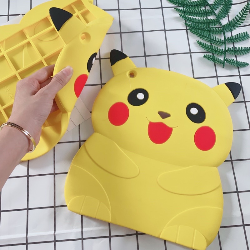 Vỏ Ốp iPad 2/3/4 Silicon Dẻo Hoạt Hình Pikachu Stitch Ngộ Nghĩnh