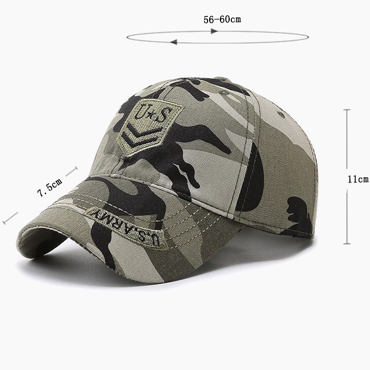 Mũ Lưỡi Trai - Nón Kết Lính MỸ US ARMY Rằn Ri Chiến Thuật