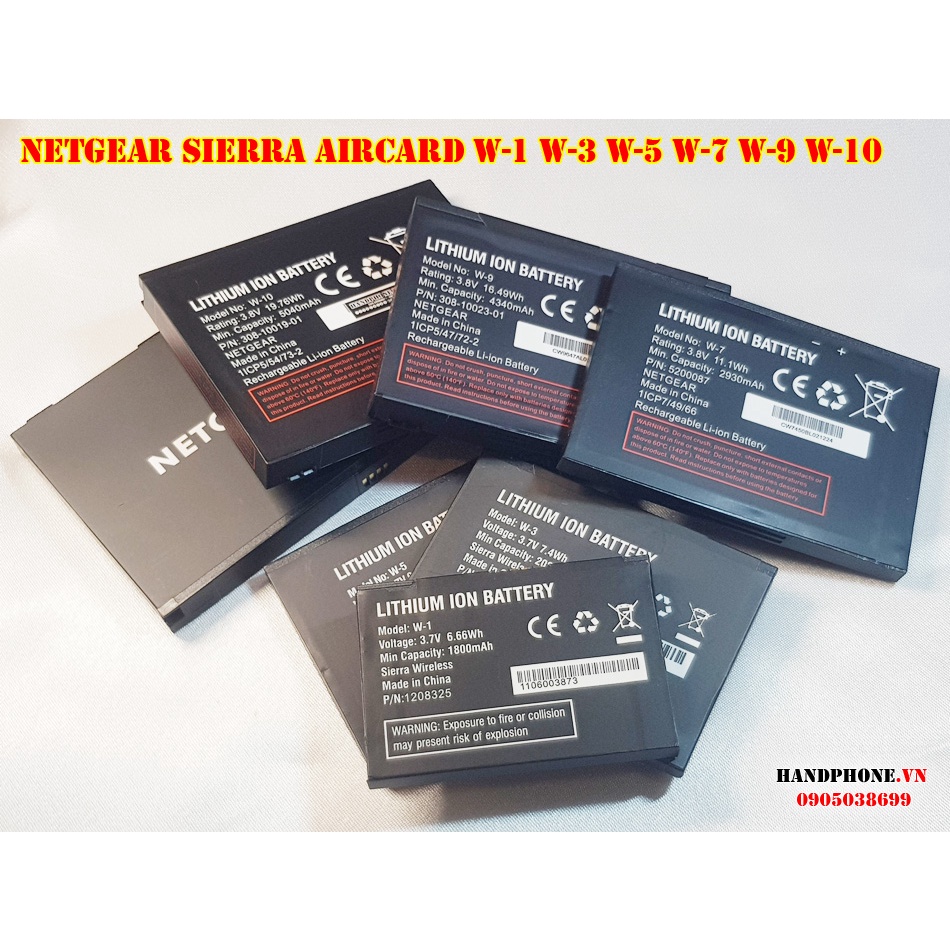 Pin W-1 W-3 W-5 W-7 W-9 W-10 cho bộ phát Wifi Netgear NightHawk M1 MR1100, 791L, 790S, 810S, 770S, 760S, 754S