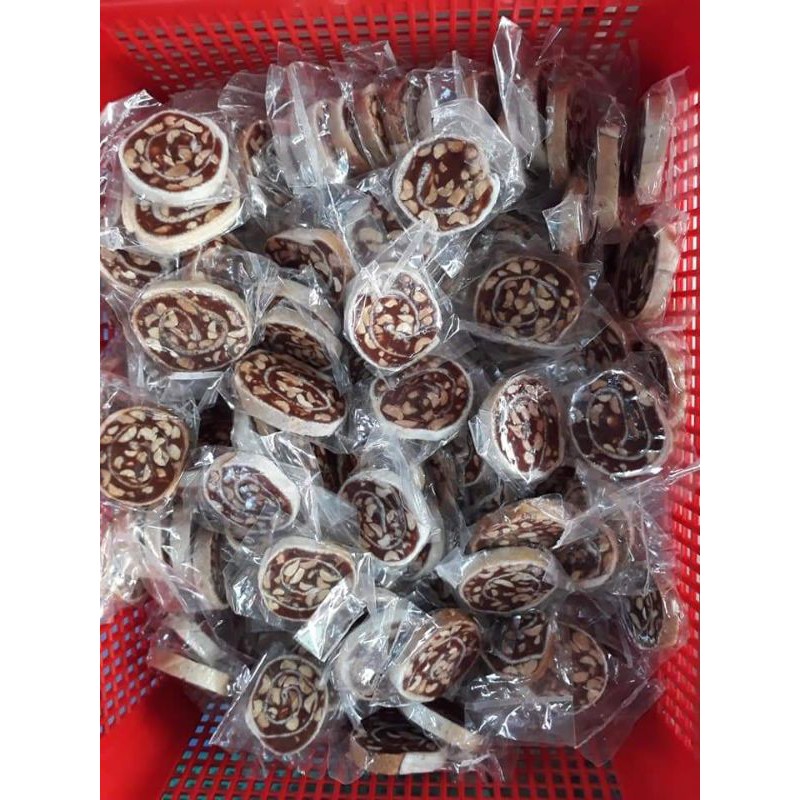 Kẹo chuối cuốn bánh tráng nhà làm 500g chuyên bỏ sỉ