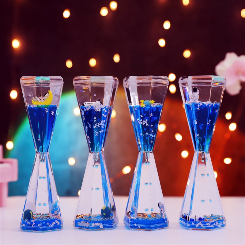 Đồng Hồ Cát Nhỏ Ánh Sáng Lấp Lánh Hình Phi Hành Gia Không Gian Mơ Mộng Trang Trí Phòng Ngủ Sáng Tạo NT