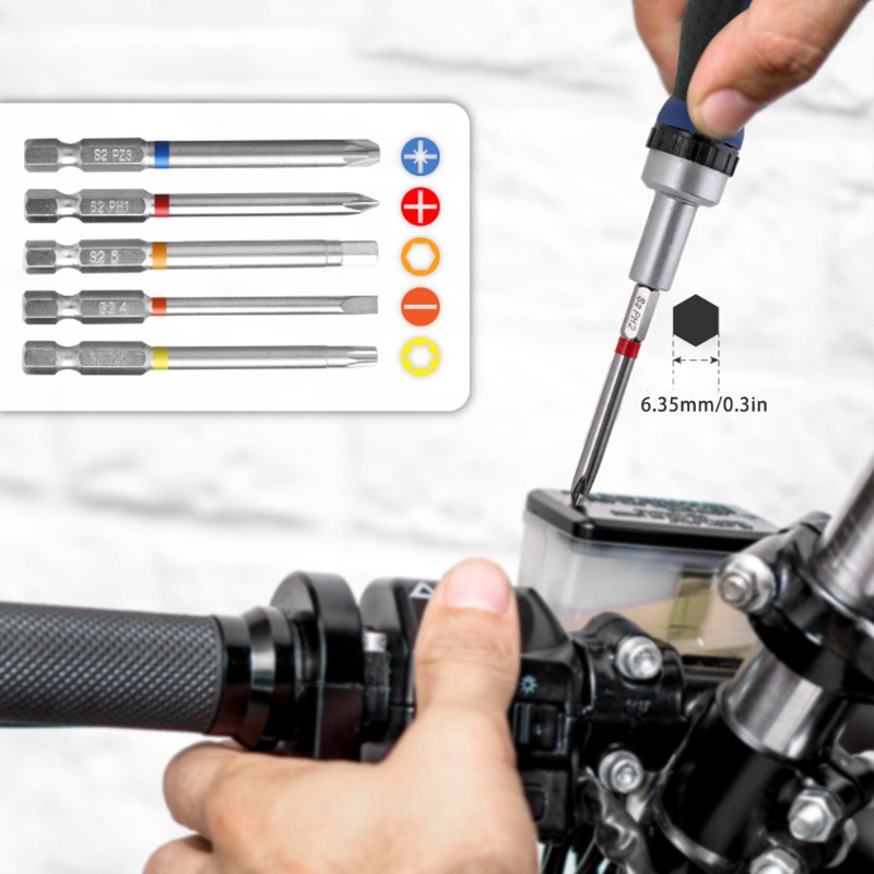 Tua Vít Điện Đầu Tròn 75mm 1 / 4 &quot;Hiệu Suất Cao Chuyên Dụng